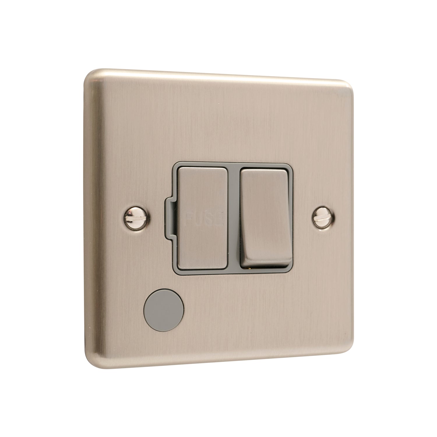 Windsor Brushed Steel 13A Switched Fuse Spur -  W38BSG