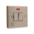Windsor Brushed Steel 13A Switched Fuse Spur with Neon - W39BSG