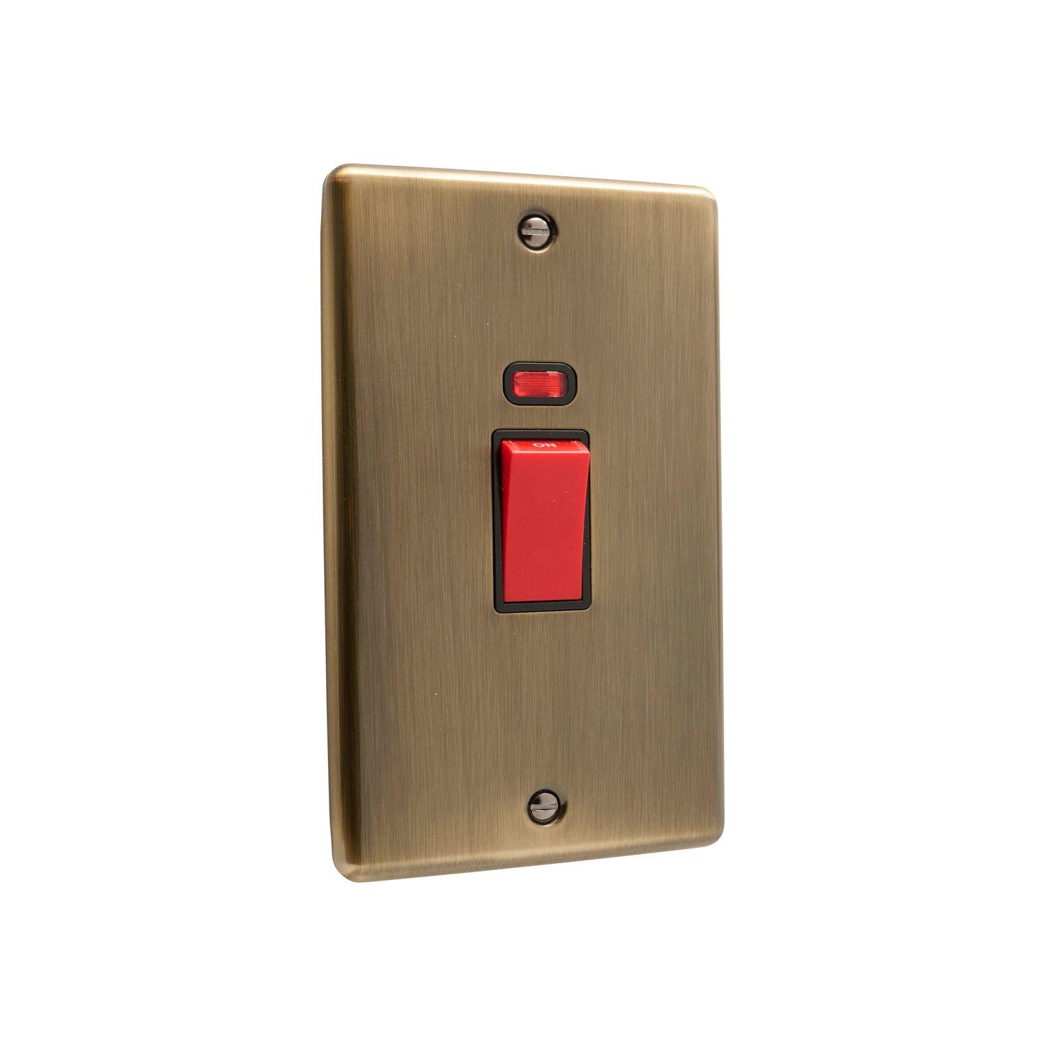 Windsor Antique Brass 45A Double Vertical Cooker Switch - W40AB
