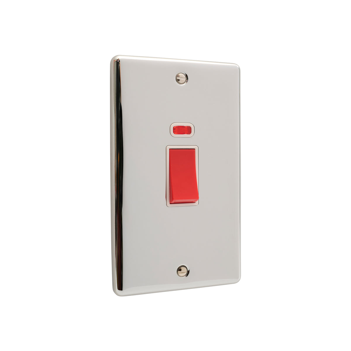 Polished Chrome 45A Double Vertical Cooker Switch - W40PCW