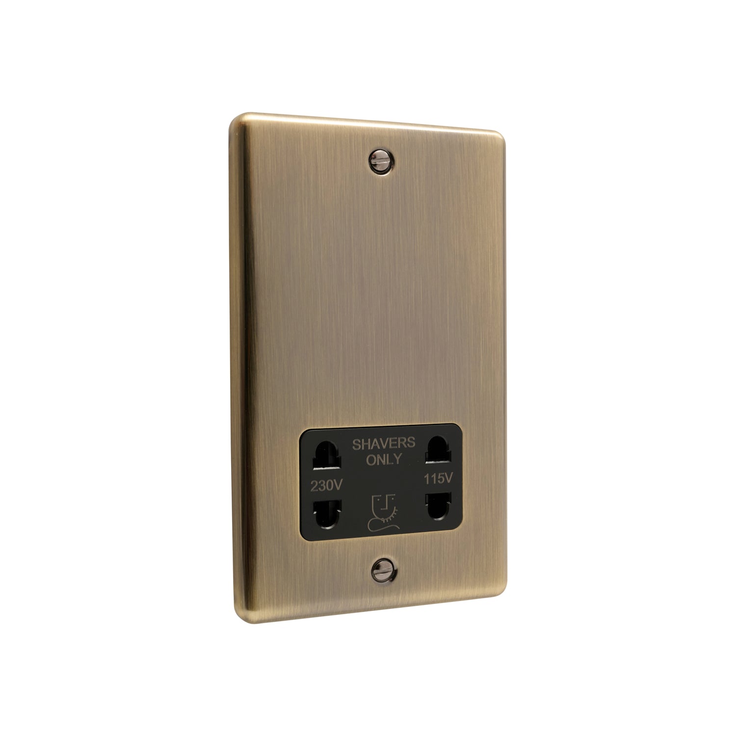 Windsor Antique Brass Shaver Socket - W48AB