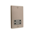 Windsor Brushed Steel Shaver Socket - W48BSG