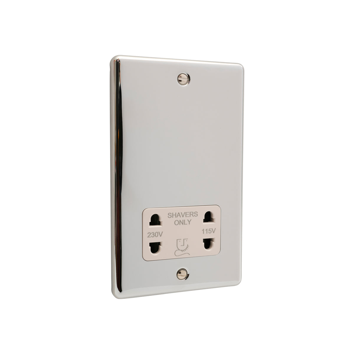 Polished Chrome Shaver Socket - W48PCW