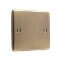 Windsor Antique Brass Single Blanking Plate - W49AB