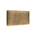 Windsor Antique Brass Double Blanking Plate - W50AB