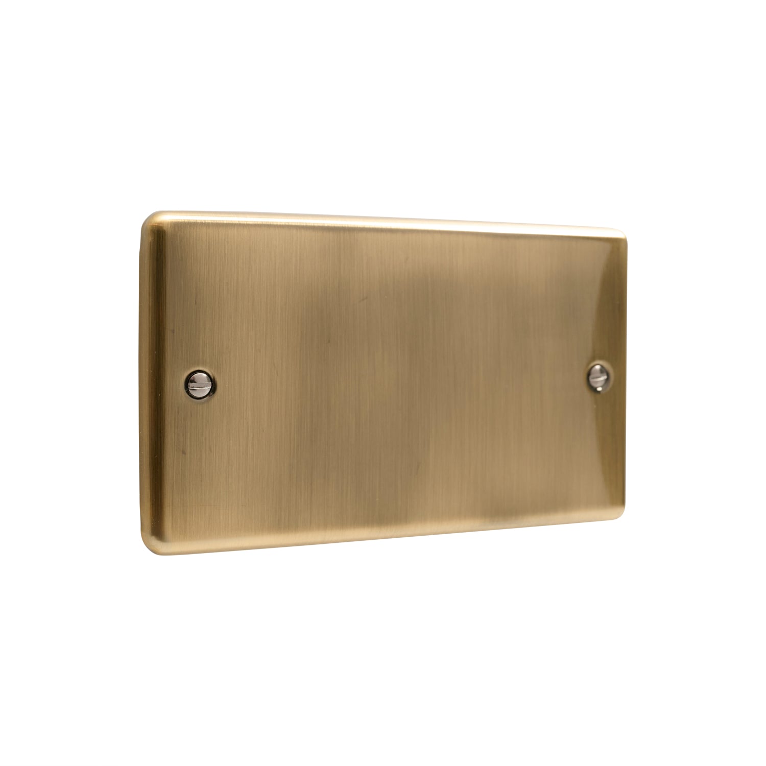 Windsor Antique Brass Double Blanking Plate - W50AB