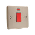 Windsor Brushed Steel 45A Single Cooker Switch - W52BSG