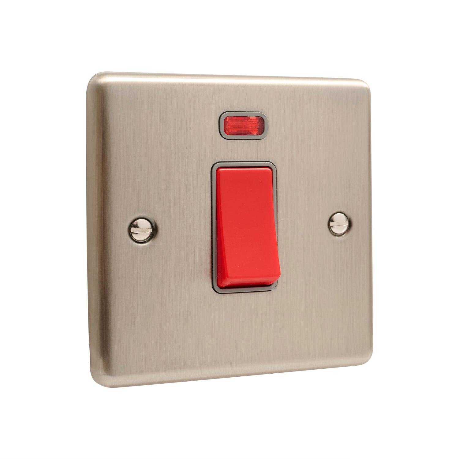 Windsor Brushed Steel 45A Single Cooker Switch - W52BSG