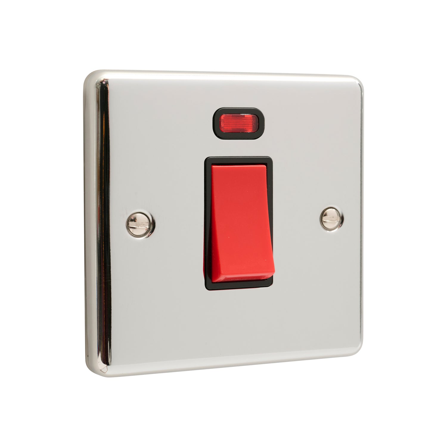 Polished Chrome 45A Single Cooker Switch - W52PCB