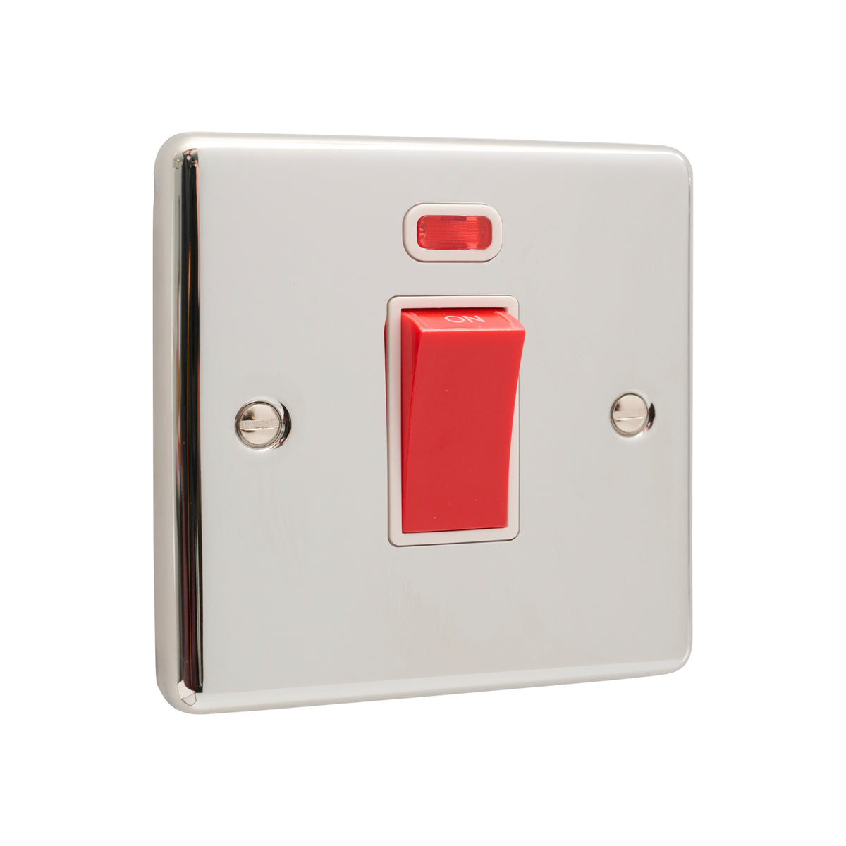 Polished Chrome 45A Single Cooker Switch - W52PCW