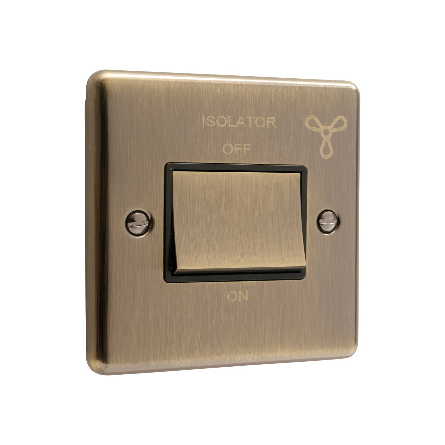 Windsor Antique Brass Fan Isolator Switch - W53AB