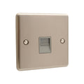 Windsor Brushed Steel Telephone BT Slave Socket - W44BSG