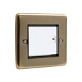 Windsor Antique Brass Data Plate 2 Modules Black Insert - W63AB