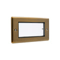Windsor Antique Brass Data Plate 4 Modules Black Insert - W64AB