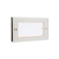 Polished Chrome Data Plate 4 Modules White Insert – W64PCW