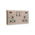 Windsor Brushed Steel USB – Twin Ports 4.8a – W66BSG