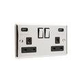 Polished Chrome USB - Twin Ports 3.1a - W65PCB