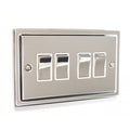Regency Polished Chrome 4 Gang Quad 10a Light Switch R04PCW image 0