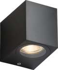 ALANA - 230V IP65 GU10 Polycarbonate Single Wall light - Black - ALS1BK image 0