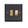 Varilight Vogue Matt Black 13A Switched Fused Spur - XY6V.MB image 0