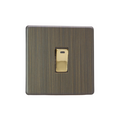 Urban Screwless Antique Brass 1-Gang 20A Double Pole Rocker Switch + Neon Indicator Light XDY20NS.AB image 0