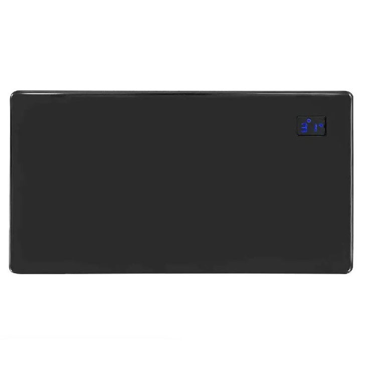 BLACK PANEL HEATER - 2000W - WITH DIGITAL DISPLAY - SIDE CONTROL PANEL - 24HR/7 TIMER & THERMOSTAT image 0
