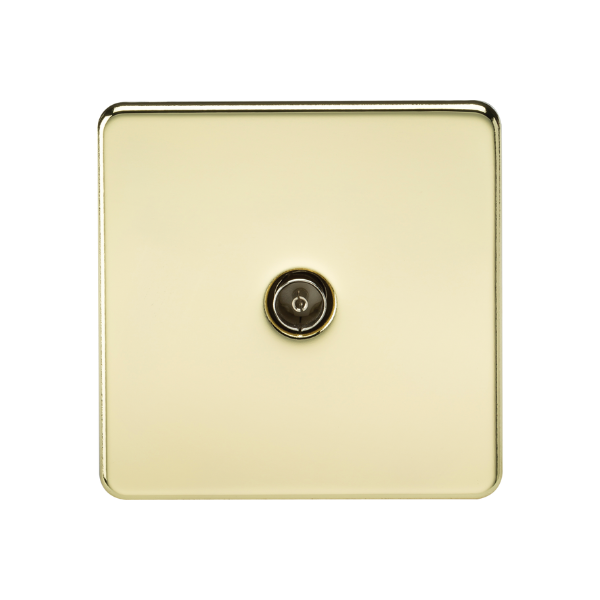 Polished Brass TV Outlet (Non-Isolated) - SF0100PB image 0
