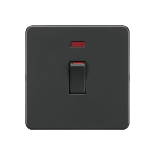 Anthracite 45A DP Switch with Neon (1G size) - SF81MNAT image 0