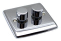 Definition Polished Chrome 2 Gang 400W Dimmer Switch D23PC image 0