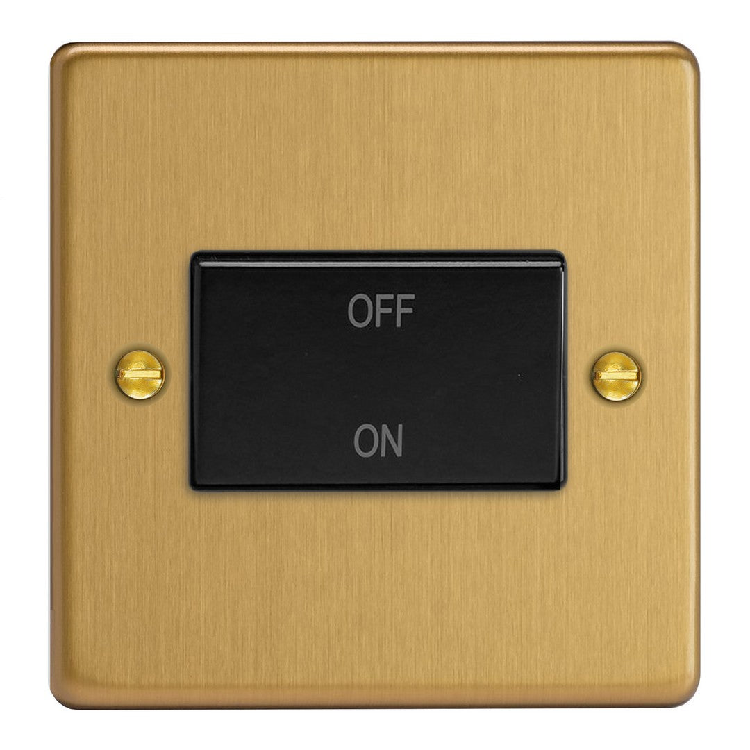 Brushed Brass 10A Fan Isolating Switch (3 Pole) XDEFIB.BB image 0