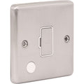 Brushed Steel Un-Switched Fuse Spur W55BSW image 0