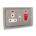 Regency Polished Chrome 45A Cooker Switch with Socket R41PCW image 0