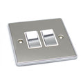 2 Gang Double 10a Light Switch - UE02PCW image 0