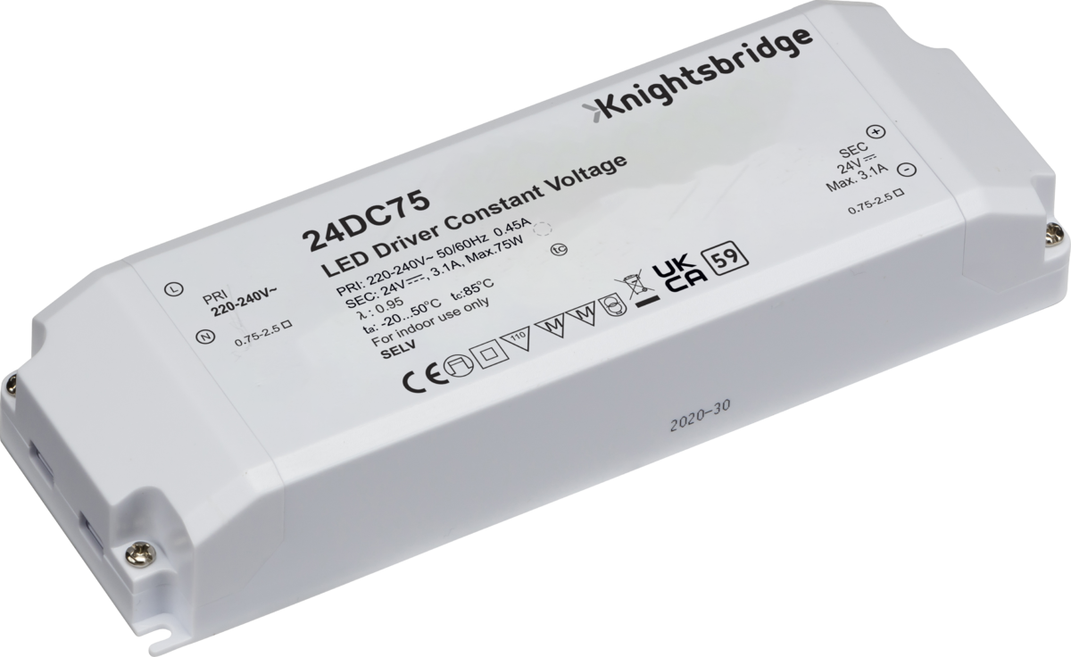 IP20 24V 75W DC LED Driver - Constant Voltage - 24DC75 image 0