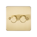 Brushed Brass 2G 2-way 10-200W (5-150W LED) Intelligent dimmer - FP2192BB image 0