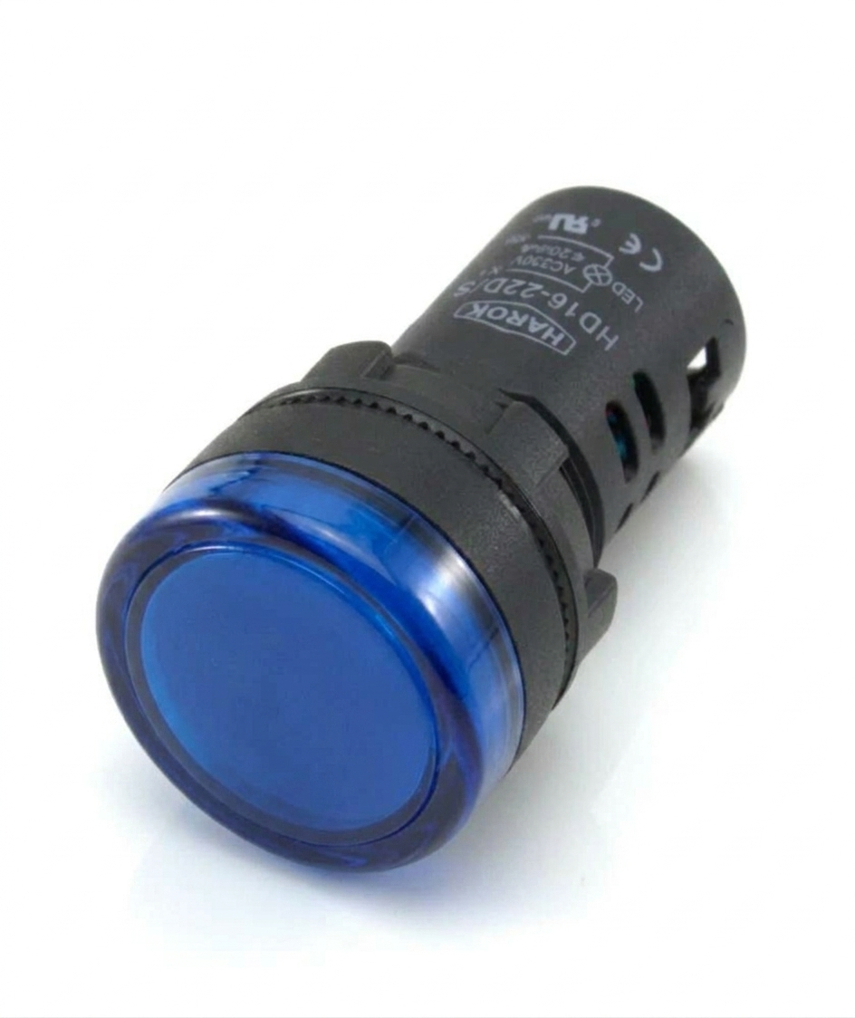22mm BLUE Pilot Light LED Indicator 230V AC/DC PACK OF 50  VHD16-22PB230