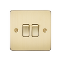 Brushed Brass 10AX 2G 2-way switch - FP3000BB image 0