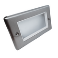 Brushed Steel Data Plate 4 Modules White Insert – W64BSW image 0