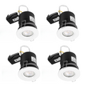 PACK OF 4 - White Fixed Fire Rated Downlight GU10 IP20 with Quick Connectors VUEP542-4 image 0