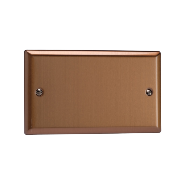 Urban Brushed Bronze Double Blank Plate XYDB.BZ image 0