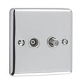 Polished Chrome Satellite & TV Outlet - W54PCW image 0