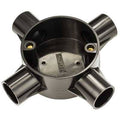 20mm Black Pvc 4 way Box - INTP20B image 0