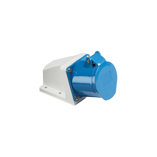 240V IP44 32A Angled Surface Mount Socket 2P+E image 0