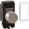 Brushed Stainless Steel Grid Dimmer Switch 400W - DM400BC image 0