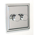 Regency Polished Chrome 2 Gang 400W Dimmer Switch R23PCW image 0