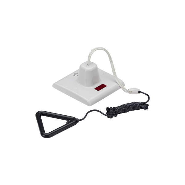 50A DP Pull Cord Switch with Neon and Mechanical On/Off [Part M Compliant] image 0
