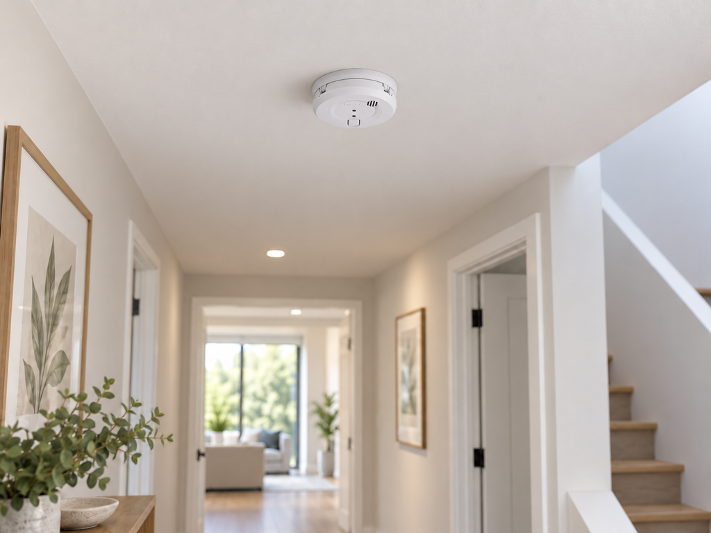 Deta 1163 - Optical Smoke Alarm 240V with 9V Replaceable Battery Back Up