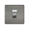 Black Nickel RJ45 Network Outlet - SFRJ45BN image 0