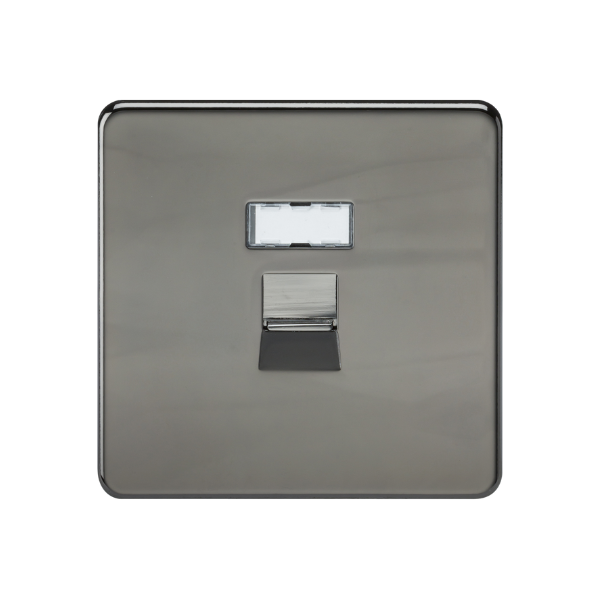 Black Nickel RJ45 Network Outlet - SFRJ45BN image 0