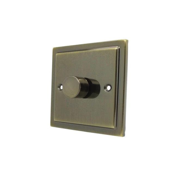 Antique Brass 1 Gang 250W Dimmer Switch R10AB image 0